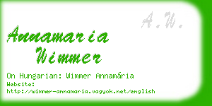 annamaria wimmer business card